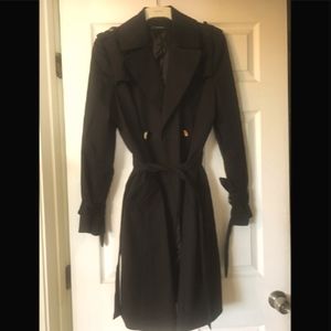 Tahari Black trench coat